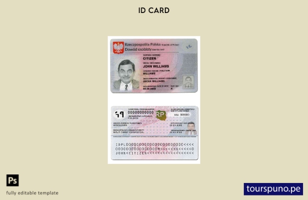 lista para imprimir plantilla de identificación de Polonia ( presente)